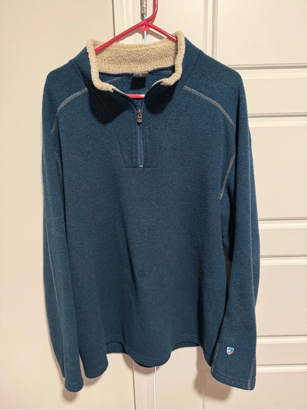 Kuhl Men's Teal Half-Zip Sherpa Collar Pullover